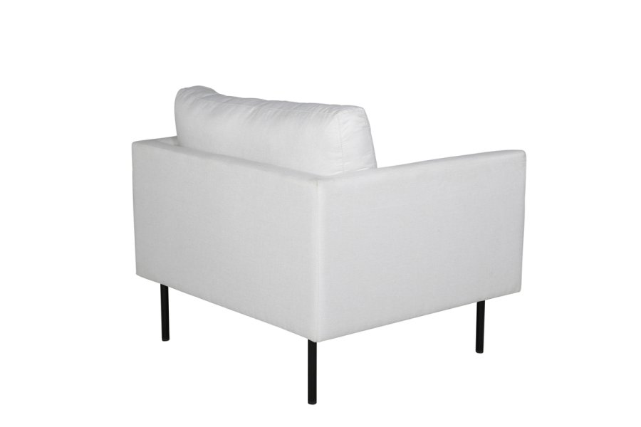 VENTURE DESIGN Zoom lenestol - beige polyester og sort stl