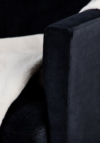 VENTURE DESIGN Zoom lenestol - svart flyel og sort stl