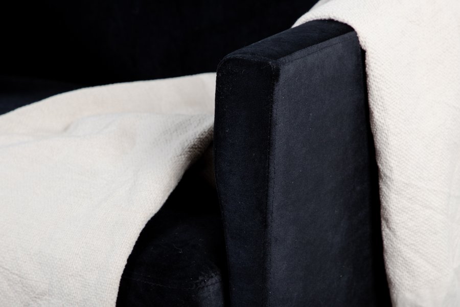 VENTURE DESIGN Zoom lenestol - svart flyel og sort stl