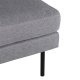 VENTURE DESIGN Zoompuff, rektangulr - gr polyester og svart stl (85x64)