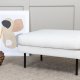 VENTURE DESIGN Zoompuff, rektangulr - beige polyester og svart stl (85x64)