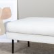 VENTURE DESIGN Zoompuff, rektangulr - beige polyester og svart stl (85x64)