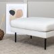 VENTURE DESIGN Zoompuff, rektangulr - beige polyester og svart stl (85x64)