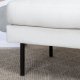 VENTURE DESIGN Zoompuff, rektangulr - beige polyester og svart stl (85x64)