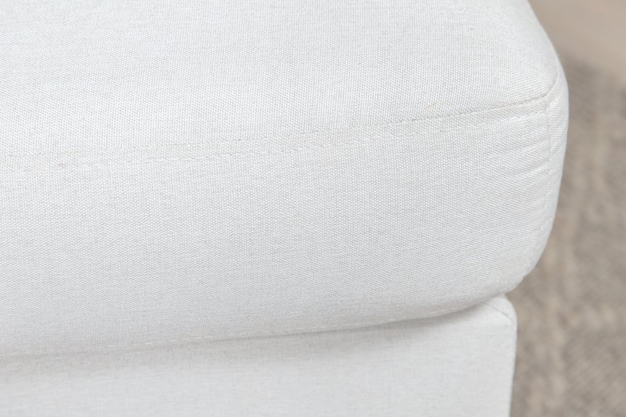 VENTURE DESIGN Zoompuff, rektangulr - beige polyester og svart stl (85x64)