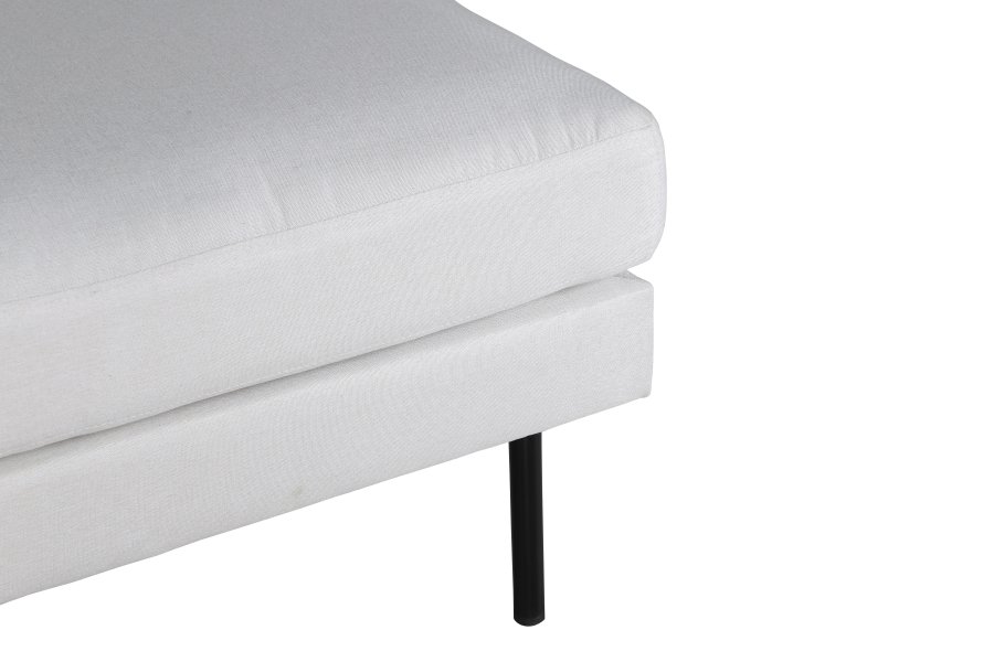 VENTURE DESIGN Zoompuff, rektangulr - beige polyester og svart stl (85x64)