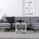 VENTURE DESIGN Zoom U-sofa - gr polyester og og svart stl