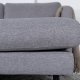 VENTURE DESIGN Zoom U-sofa - gr polyester og og svart stl