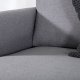 VENTURE DESIGN Zoom U-sofa - gr polyester og og svart stl