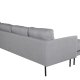 VENTURE DESIGN Zoom U-sofa - gr polyester og og svart stl