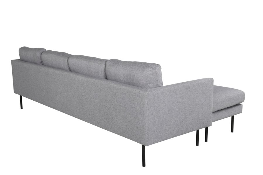 VENTURE DESIGN Zoom U-sofa - gr polyester og og svart stl