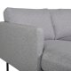 VENTURE DESIGN Zoom U-sofa - gr polyester og og svart stl