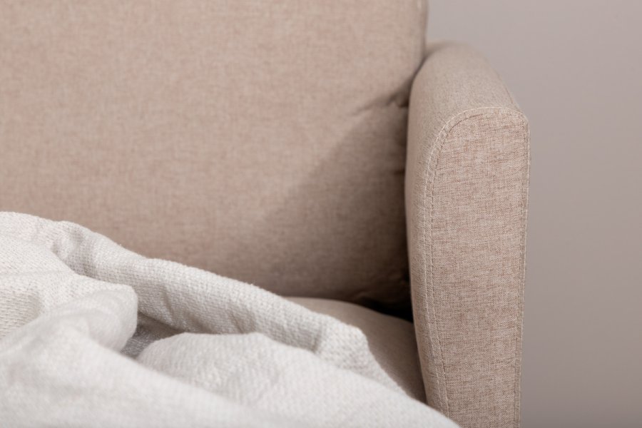 VENTURE DESIGN Zoom U-soffa - brun polyester och svart stl