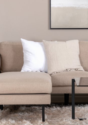 VENTURE DESIGN Zoom U-soffa - brun polyester och svart stl