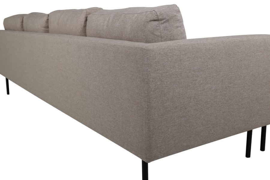 VENTURE DESIGN Zoom U-soffa - brun polyester och svart stl