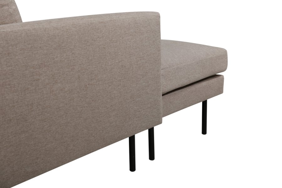 VENTURE DESIGN Zoom U-soffa - brun polyester och svart stl
