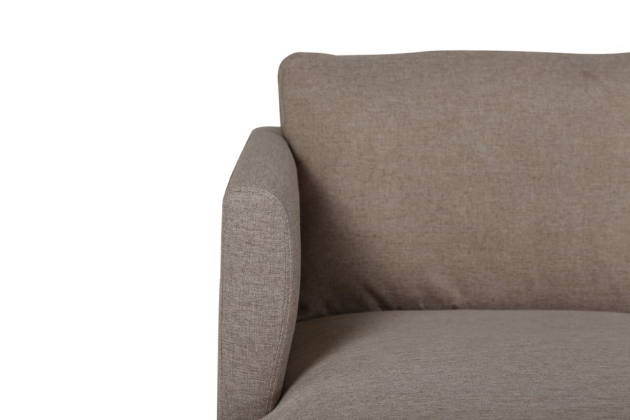 VENTURE DESIGN Zoom U-soffa - brun polyester och svart stl