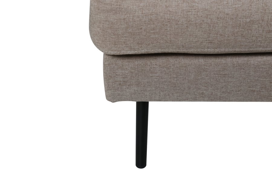 VENTURE DESIGN Zoom U-soffa - brun polyester och svart stl