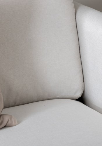 VENTURE DESIGN Zoom U-soffa - beige polyester och svart stl