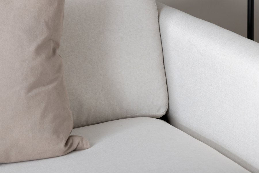 VENTURE DESIGN Zoom U-soffa - beige polyester och svart stl
