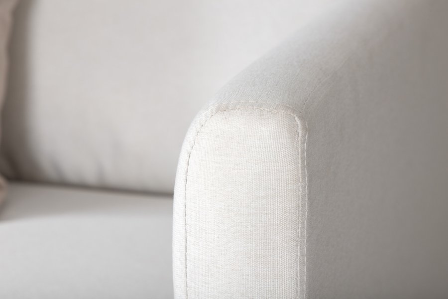 VENTURE DESIGN Zoom U-soffa - beige polyester och svart stl