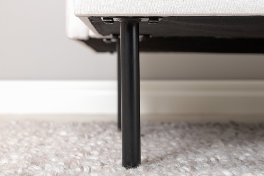 VENTURE DESIGN Zoom U-soffa - beige polyester och svart stl