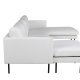 VENTURE DESIGN Zoom U-soffa - beige polyester och svart stl