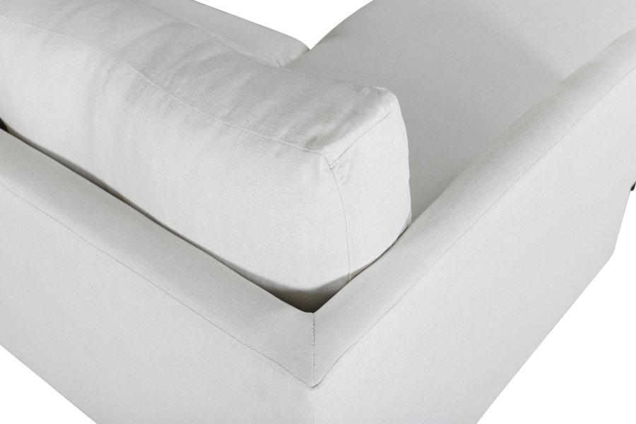 VENTURE DESIGN Zoom U-soffa - beige polyester och svart stl