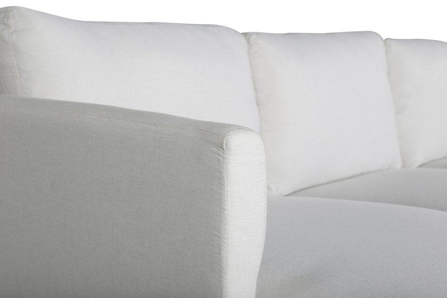 VENTURE DESIGN Zoom U-soffa - beige polyester och svart stl