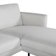 VENTURE DESIGN Zoom U-soffa - beige polyester och svart stl