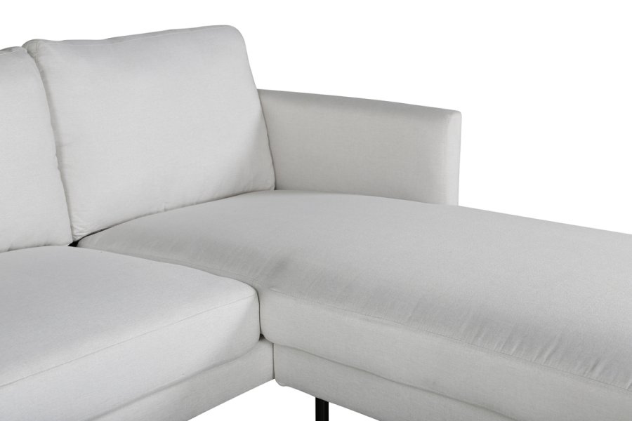 VENTURE DESIGN Zoom U-soffa - beige polyester och svart stl