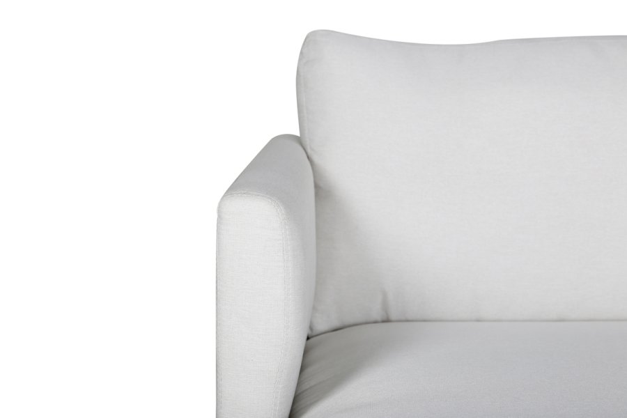 VENTURE DESIGN Zoom U-soffa - beige polyester och svart stl