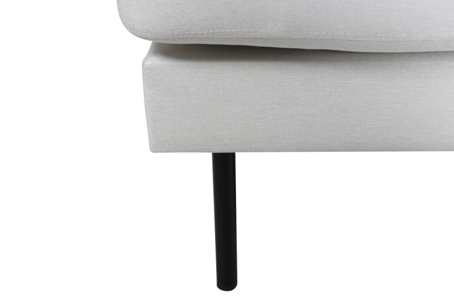 VENTURE DESIGN Zoom U-soffa - beige polyester och svart stl