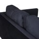 VENTURE DESIGN Zoom U-sofa - svart flyel og sort stl
