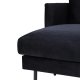 VENTURE DESIGN Zoom U-sofa - svart flyel og sort stl