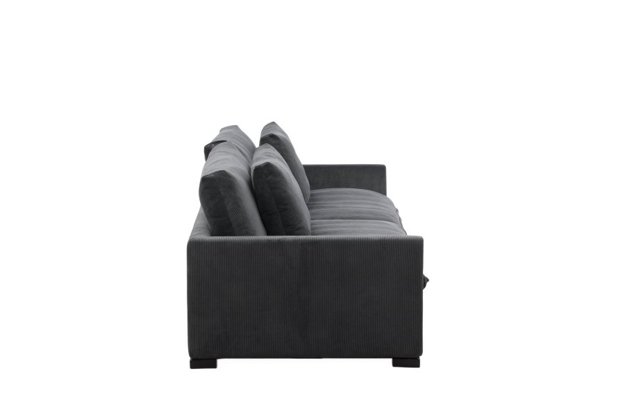 VENTURE DESIGN Durham 3-seters sofa - mrkegr flyel og furu