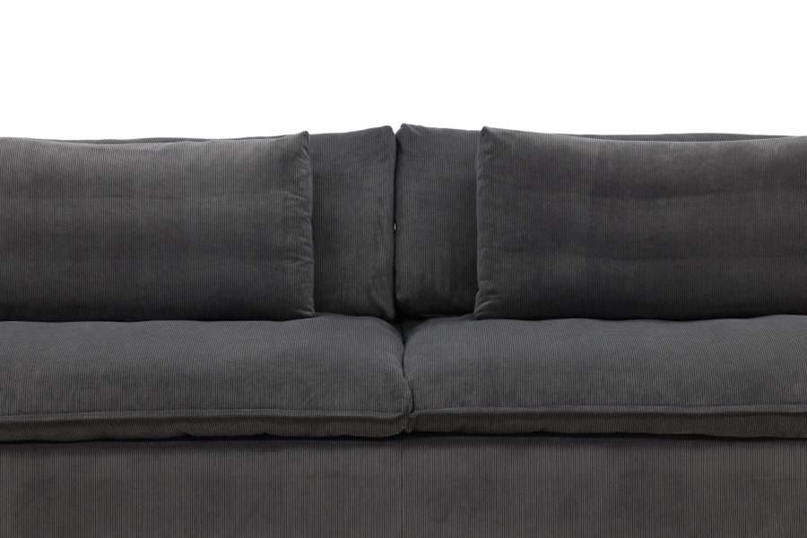 VENTURE DESIGN Durham 3-seters sofa - mrkegr flyel og furu