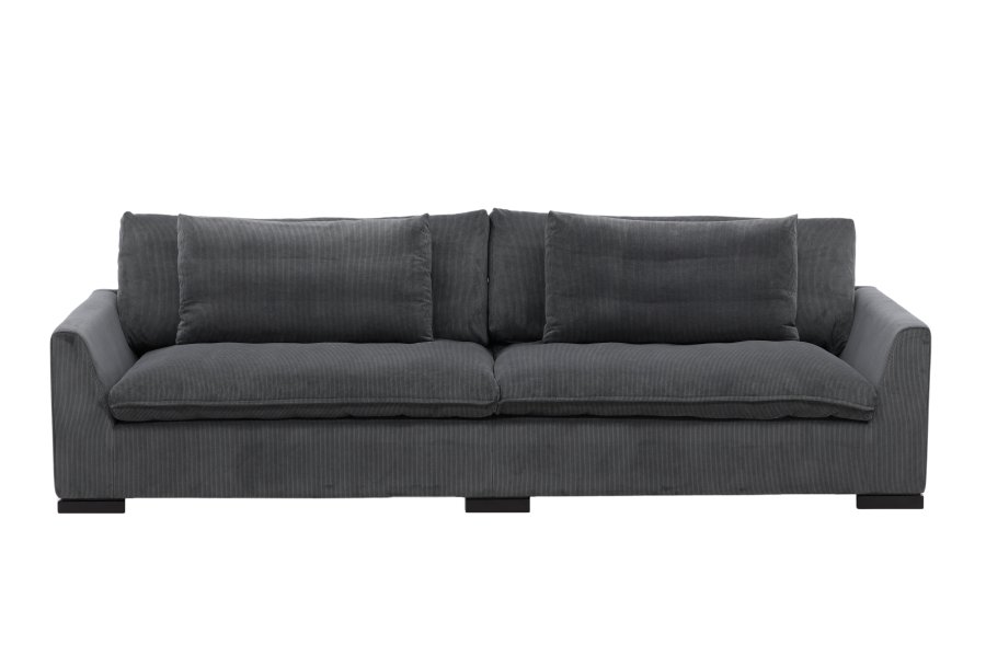VENTURE DESIGN Durham 3-seters sofa - mrkegr flyel og furu