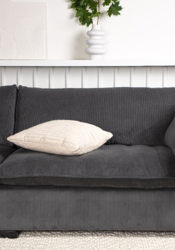 VENTURE DESIGN Durham 3-seters sofa - mrkegr flyel og furu