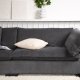 VENTURE DESIGN Durham 3-seters sofa - mrkegr flyel og furu