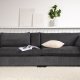 VENTURE DESIGN Durham 3-seters sofa - mrkegr flyel og furu
