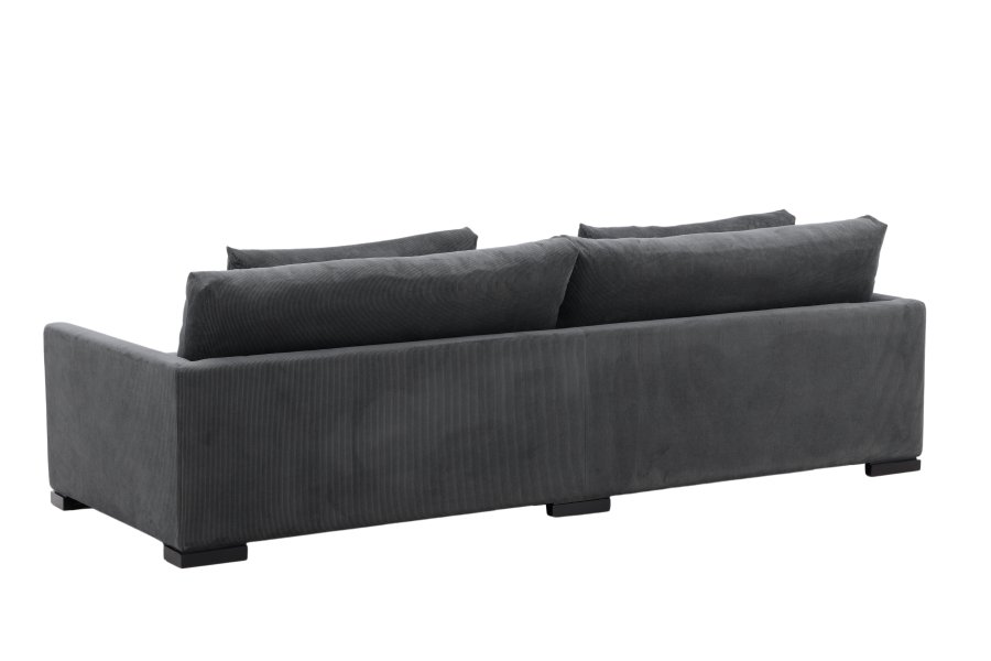 VENTURE DESIGN Durham 3-seters sofa - mrkegr flyel og furu