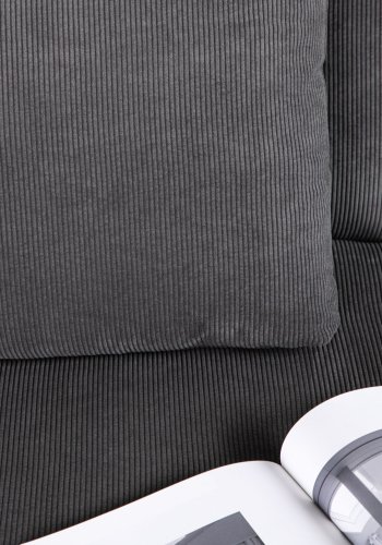 VENTURE DESIGN Durham 3-seters sofa - mrkegr flyel og furu