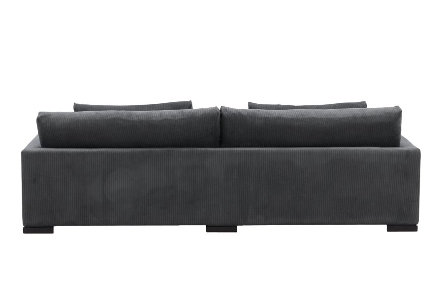 VENTURE DESIGN Durham 3-seters sofa - mrkegr flyel og furu