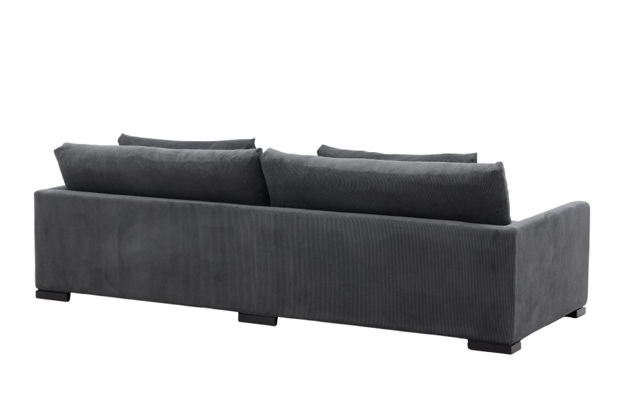 VENTURE DESIGN Durham 3-seters sofa - mrkegr flyel og furu