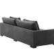 VENTURE DESIGN Durham 3-seters sofa - mrkegr flyel og furu