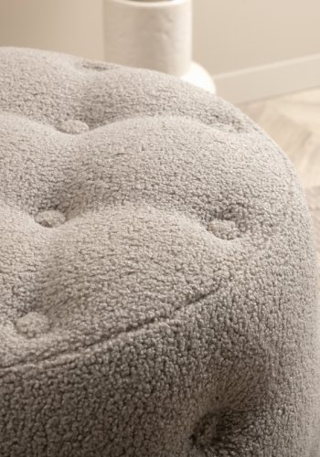 VENTURE DESIGN Benjamin puff, rund - gr teddystoff (55)