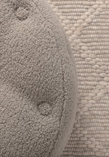 VENTURE DESIGN Benjamin puff, rund - gr teddystoff (55)