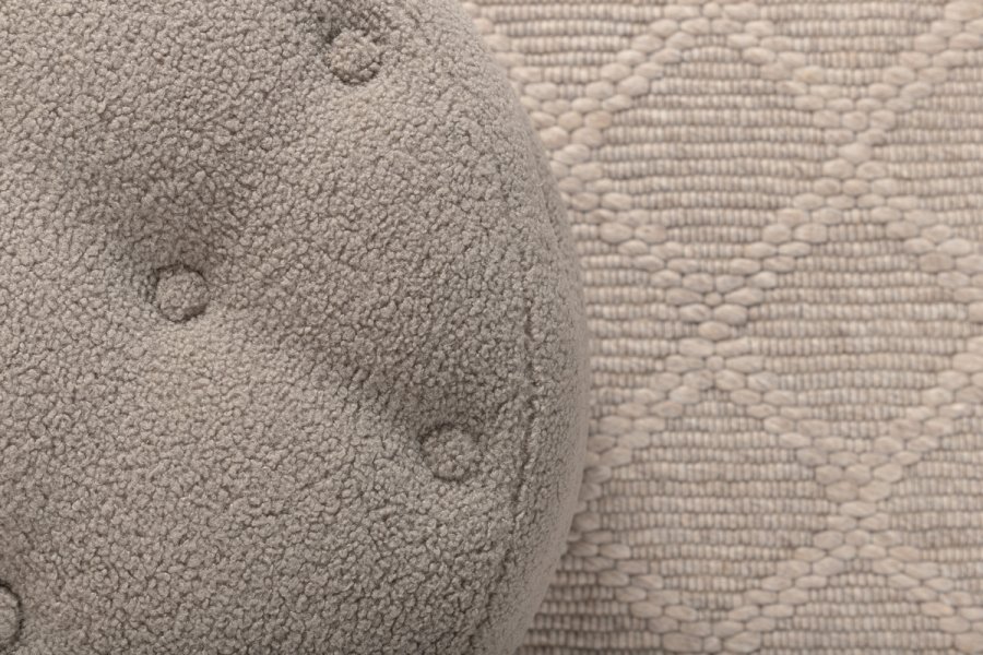 VENTURE DESIGN Benjamin puff, rund - gr teddystoff (55)