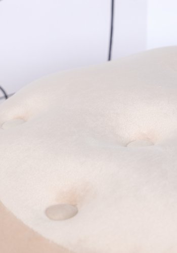 VENTURE DESIGN Benjamin puff, rund - beige flyel (55)